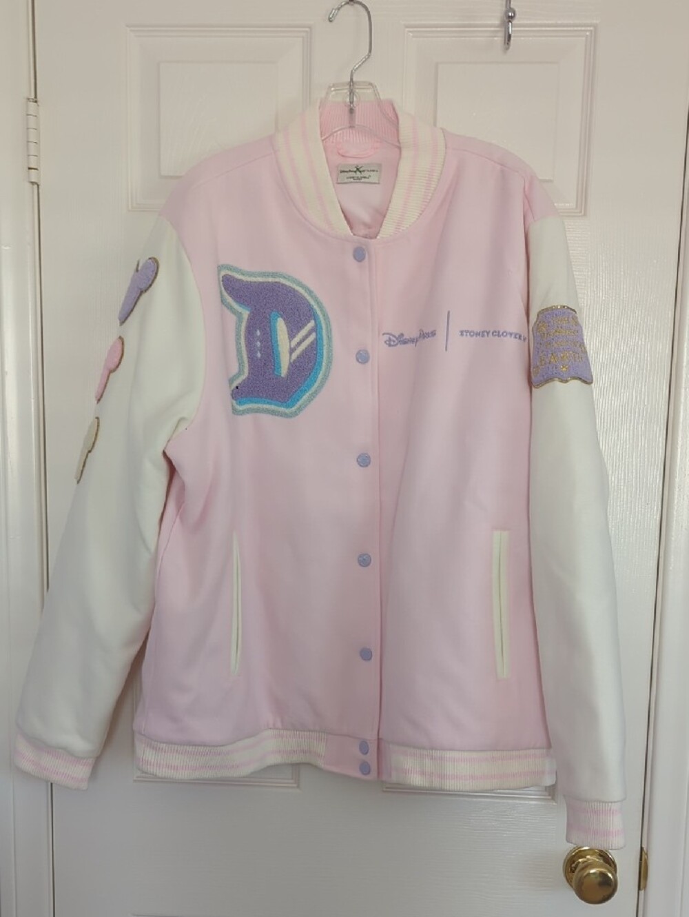 Stoney Clover Pink and Cream Varsity Jacket - Disney Parks Stoney Clover Size 1X